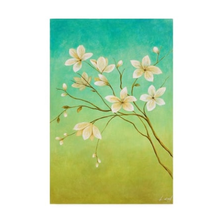 Pablo Esteban 'White Flower Branch 1' Canvas Art,12x19
